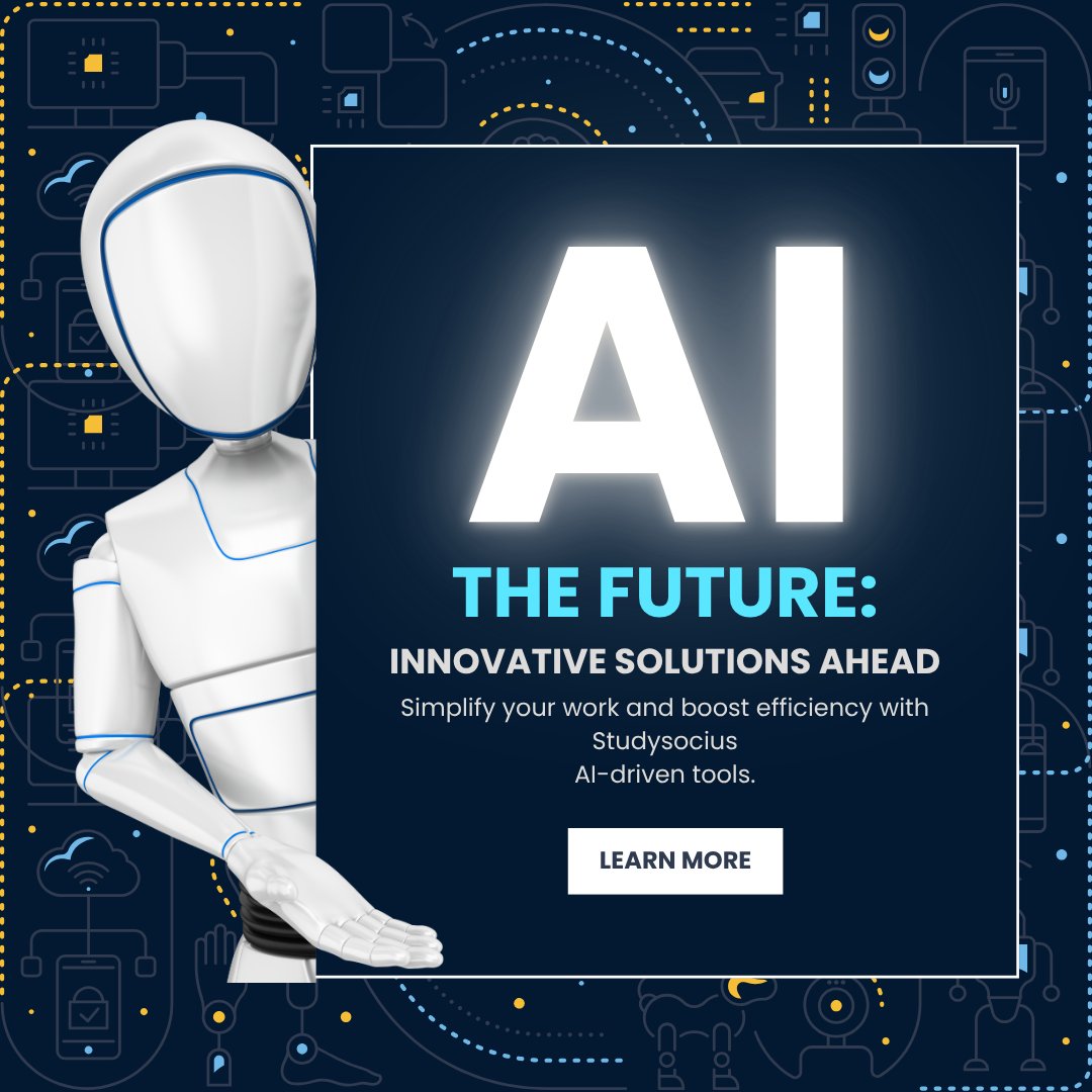 studysocius's tweet image. Boost efficiency and simplify your work with StudySocius AI tools! 📚✨
Smarter learning, faster results, less stress. 🚀
#studysocius #aiineducation #productivitytools #learningmadeeasy #studentlife #edtech