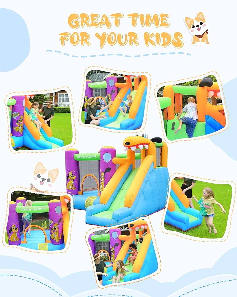 NRBonlineduka's tweet image. 🐶🎉 Let the fun begin with the Puppy Jump ’n Castle by Doctor Dolphin (Model 72007)!
Perfect for home use—features a safe jumping area + slide. Sized at 270×280×210 cm, ideal for kids &amp;amp; toddlers.
📞 +254703361735
#KidsFun #BounceHouse #InflatableCastle #DoctorDolphin