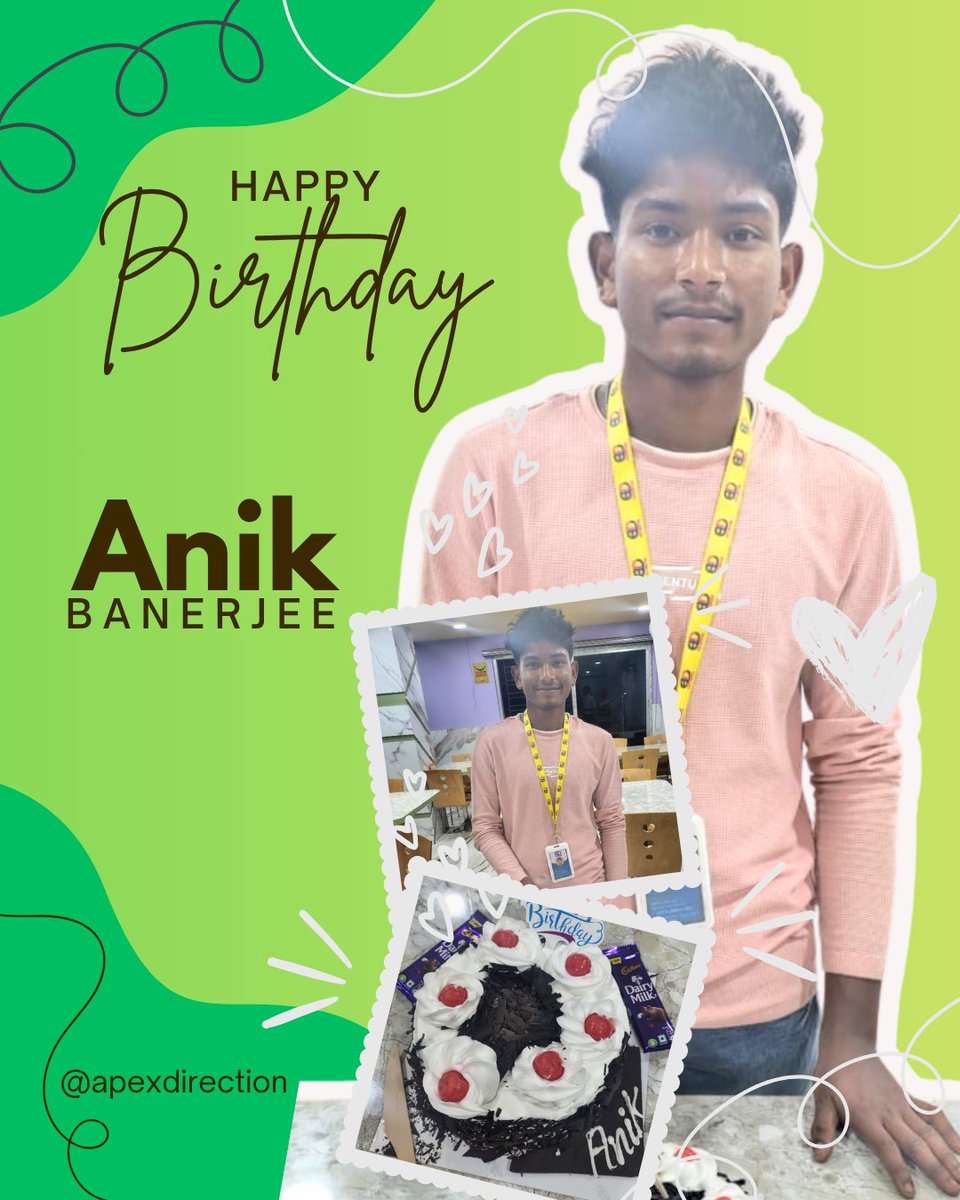 Happy Birthday, Anik Banerjee! 🎉

May your special day overflow with joy, success, and unforgettable moments. Warm wishes from APEX Direction—may the coming year bless you with endless happiness and growth!

- Team APEX Direction

#HappyBirthday #BestWishes #CelebrateYourDay