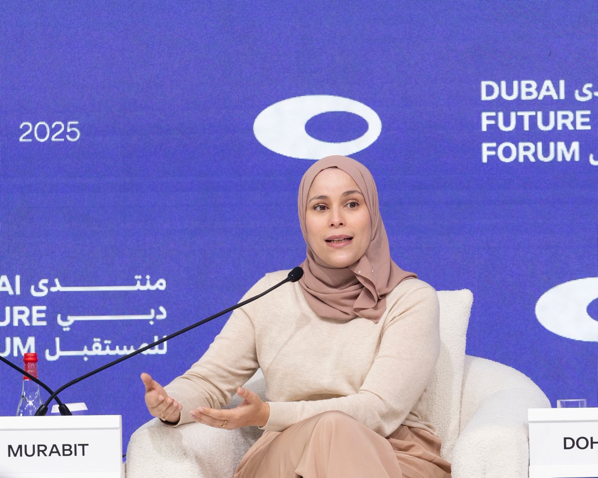 Dr Alaa Murabit during the first session at the Dubai Future Forum: "I think the future in 10 years is the one that we have the courage, capacity, and frankly the accountability to build. It’s not going for the low handing fruit, it’s saying we’re actually going to build in human