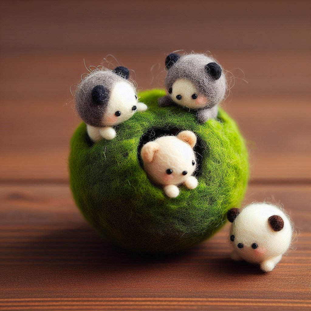こぐまの苔玉

#AI画像 #羊毛フェルト #フォロバ100：変垢✖