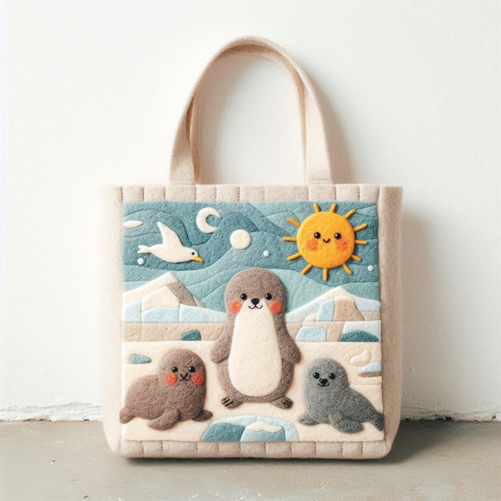 アザラシのトートバッグ

#AI画像 #羊毛フェルト #フォロバ100：変垢✖