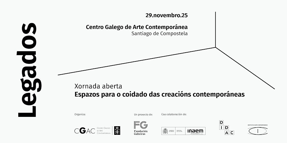 CGACSantiago's tweet photo. 📣 O CGAC acolle o 29 de novembro a xornada "Legados. Espazos para o coidado das creacións contemporáneas"! 

🎟️ O evento é gratuíto con retirada previa de entrada.

💻 Programa e ligazón á reserva de praza:
https://t.co/VtVgENMrPS https://t.co/FLp77EJaRv