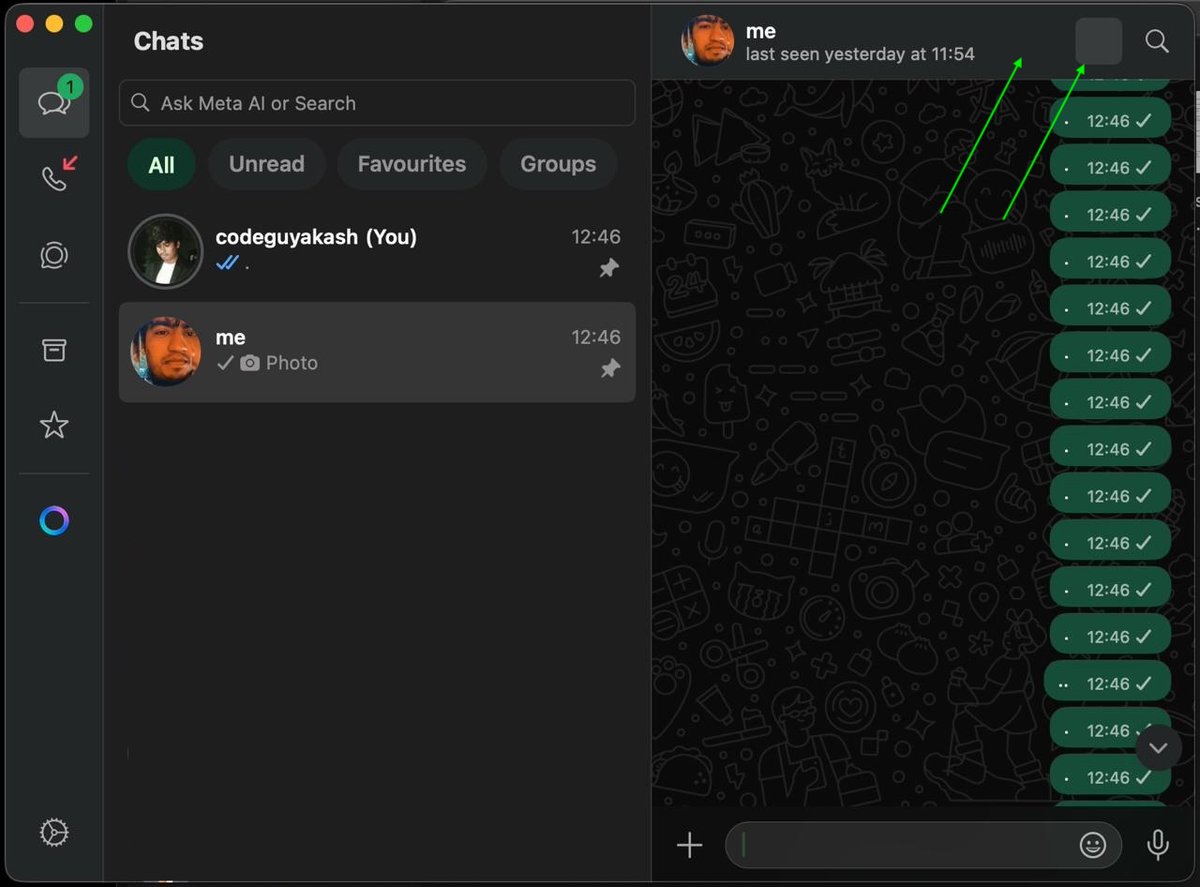 codeguyakash's tweet image. WhatsApp on Mac must be in stealth mode—call and video call icons are so hidden even I can’t find them. 🤣

#WhatsApp #MacOS #UIBug #UpdatePlease #TechComedy #HiddenFeatures

@WhatsApp @MetaforDevs @finkd