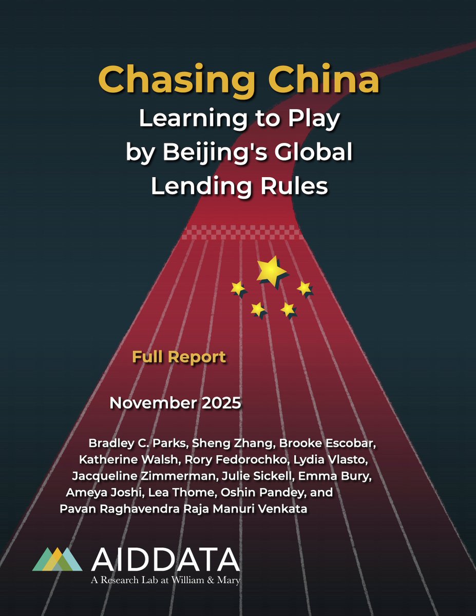AidData's tweet image. 📢 Today, @AidData is thrilled to launch a new flagship report and dataset tracking trillions in China’s global lending and grant-giving—including, for the first time, in high-income countries.

🇨🇳 “#ChasingChina: Learning to Play by Beijing’s Global Lending Rules” sets the…