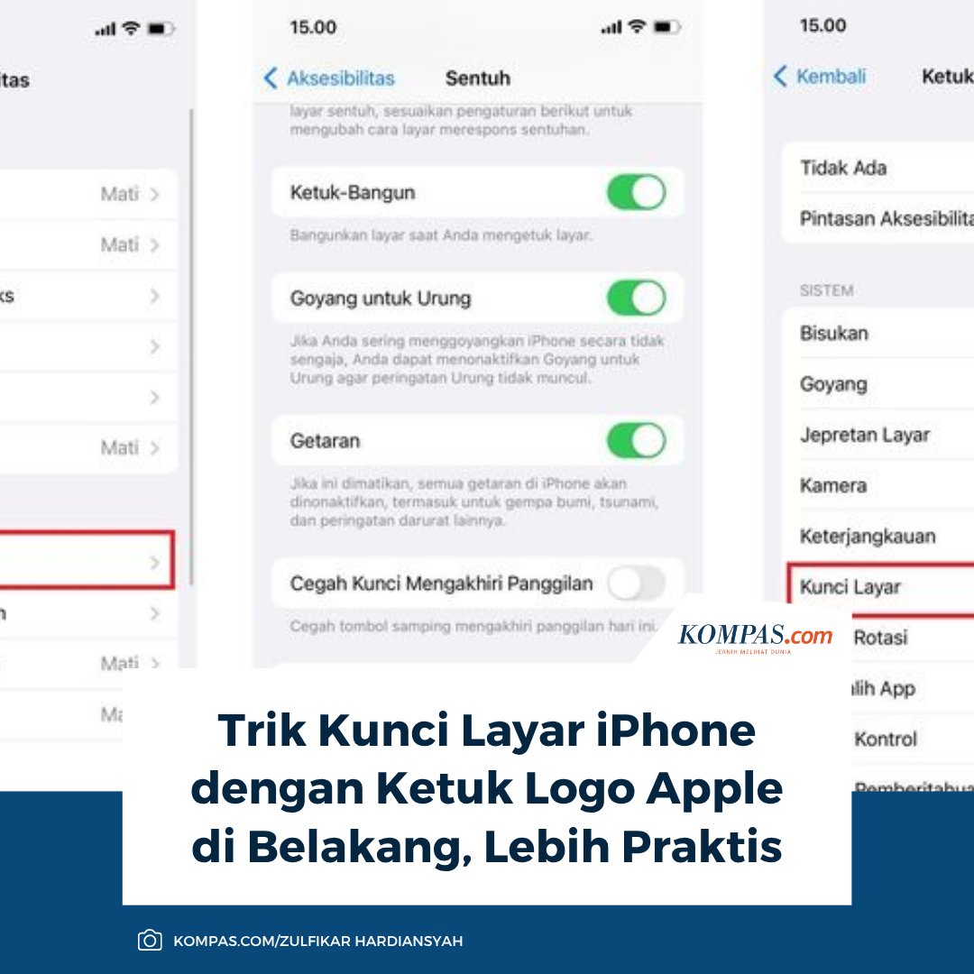 KompasTekno's tweet photo. Hanya dengan mengetuk logo Apple di belakang ponsel, layar iPhone langsung terkunci. Begini triknya yang super praktis.
Baca di sini: https://t.co/qG8FtBfoVZ
~TR #iPhone #LogoApple https://t.co/MrH9Z6urX5