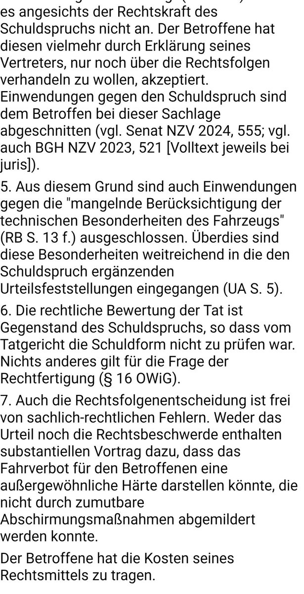 KG, Beschluss vom 22.7.2025 - 3 ORbs 125/25, juris: Der Irrtum des Verteidigers, die Beschränkung des Einspruchs werde zu einem bestimmten, Rechtskraft erlangenden Rechtsfolgenausspruch führen, berührt die Wirksamkeit der Prozesserklärung nicht. <a href="/openjur/">openJur</a>
