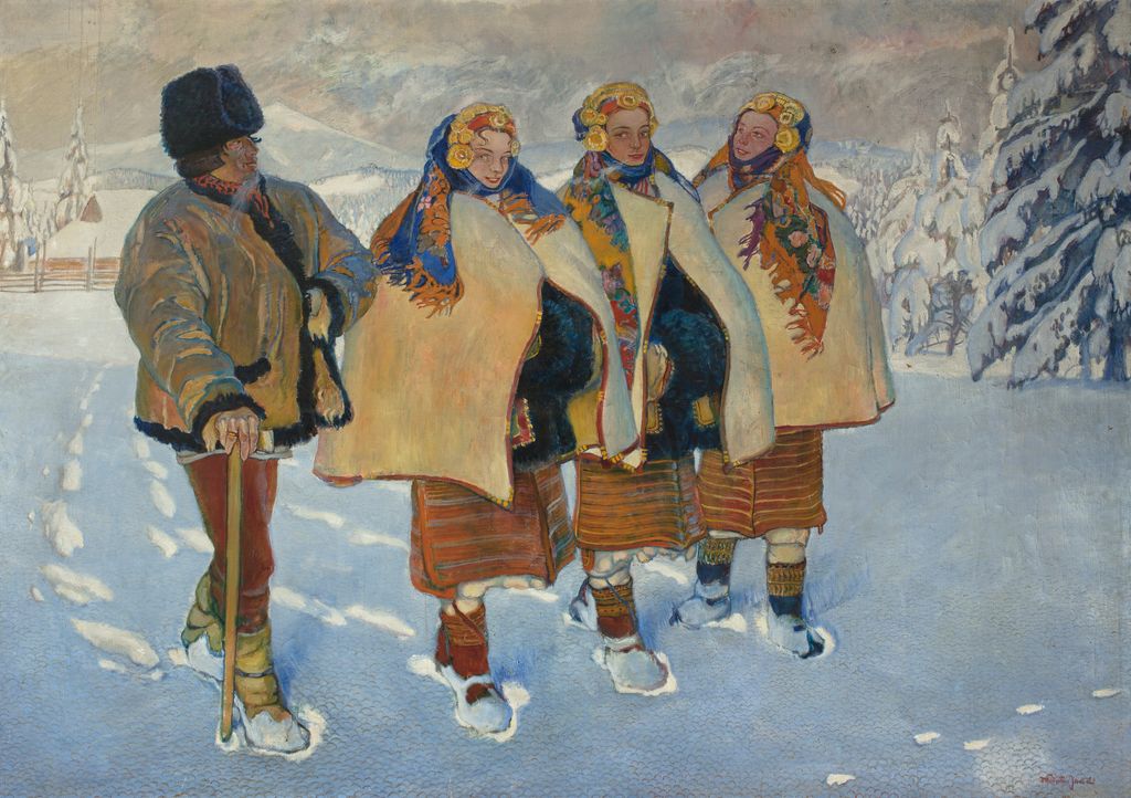polmastersofart's tweet photo. Władysław Jarocki - Huculi w Karpatach (olej na płótnie, 201 x 282 cm), 1910, Muzeum Narodowe w Warszawie. #PolishMastersofArt https://t.co/tG8o358eXM