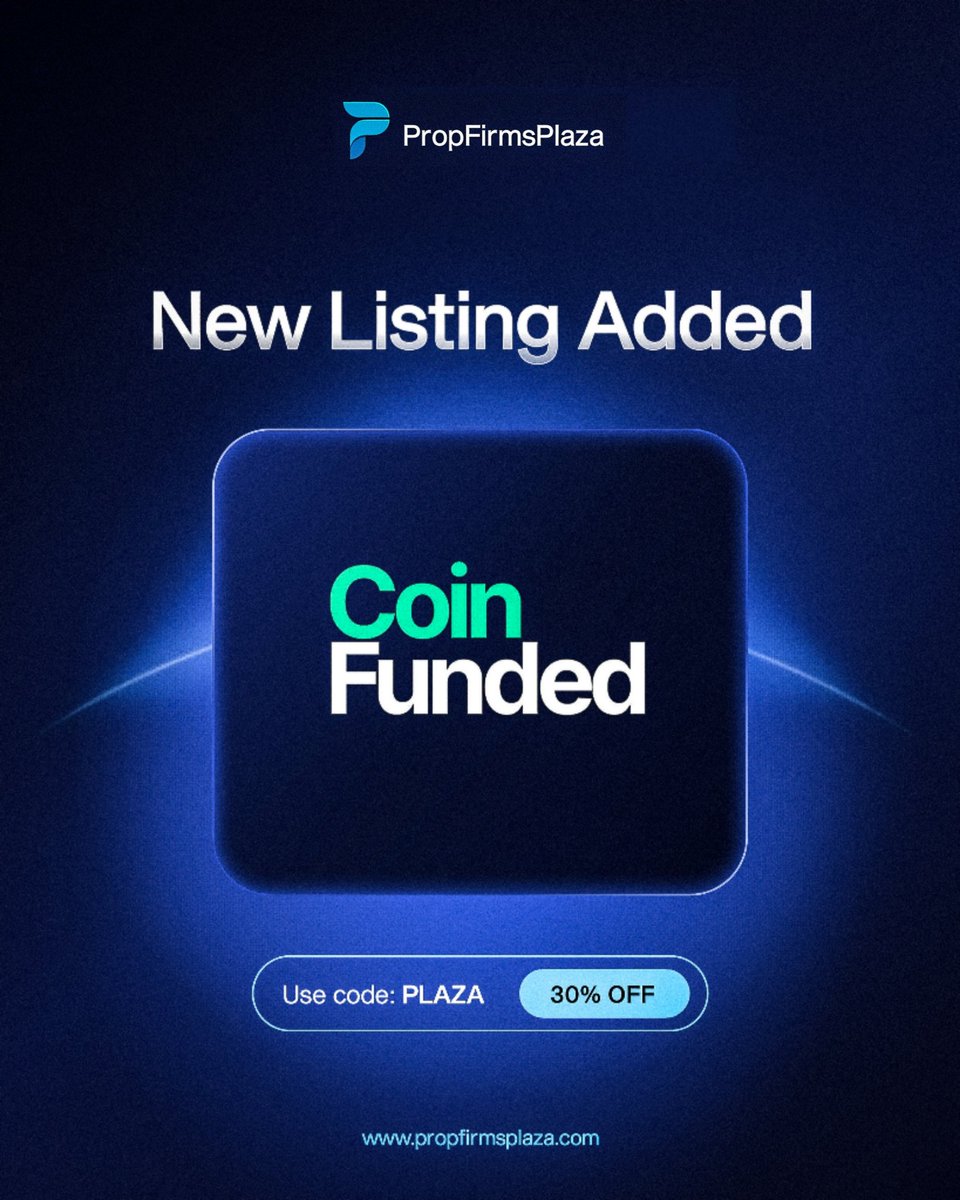 PropNoblex's tweet photo. New Listing Added: @coinfundedprop 

#1 Crypto Prop Firm Backed by @cryptocom

Trading Platforms;

- MT5
- TradingView
- BitGet

On-demand payputs without hidden rules!

comment #CFPlaza for a chance to win a free $100k challenge account; Use Code: PLAZA https://t.co/81a3mFTf65
