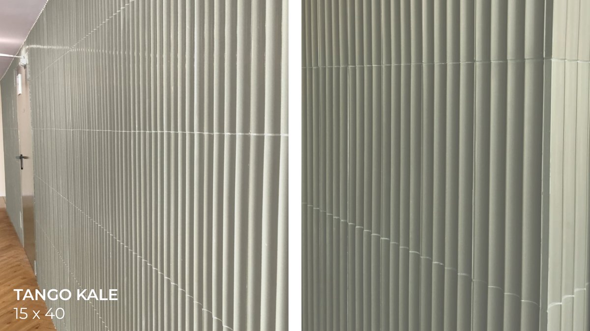 La serie Tango en color Kale aporta volumen y dinamismo a esta fachada gracias a sus piezas cerámicas extrusionadas con relieve 3D.
El tono Kale intensifica el carácter del proyecto y proporciona una estética contemporánea llena de profundidad.