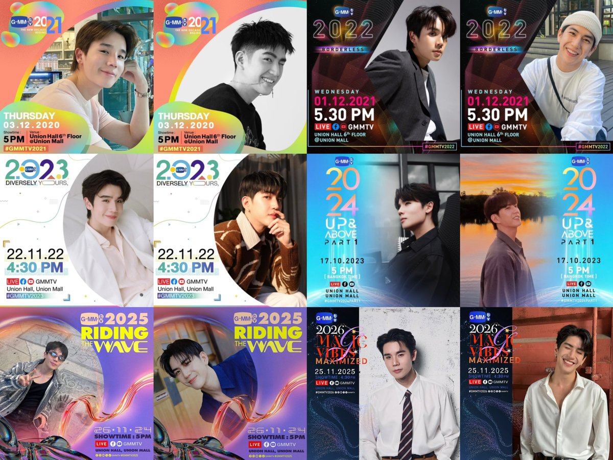 2021                                                2022
2023                                               2024 P.1
2025                                               2026

#jimmyyjp #sea_tawinan #จิมมี่ซี
#GMMTV2026