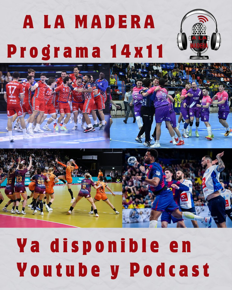 AlaMaderaFM's tweet image. 📢 Nuevo programa de @AlaMaderaFM
📻 #AlaMadera14x11
🔵🔴 Entrevista a @roisanchezs - Horneo @eonalicante
🎙️ Protagonistas de Liga @ASOBAL, Liga @IberdrolaDHF y @ehfel_official
🇪🇺 Repaso Jornada @ehfcl
📺 Disponible en Youtube y Podcast de @PasionBM: pasionbalonmano.wixsite.com/pasionbm/post/…