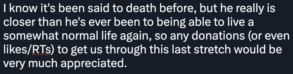 Additional Updates:

tl;dr Sebastian's run out of one of the heart meds he needs for his recovery and urgently needs ~$600 to refill the prescription, so please donate anything if you can, links below as always