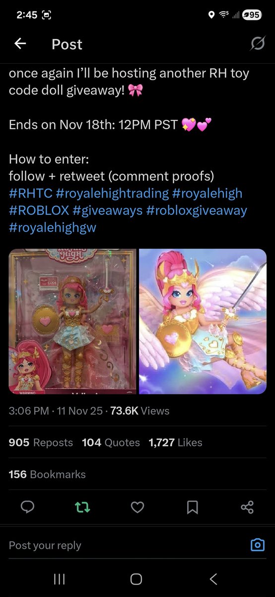 Isabell39315454's tweet photo. @bwrbiegirl First time joining a give away lol https://t.co/HlN5PPDCTx