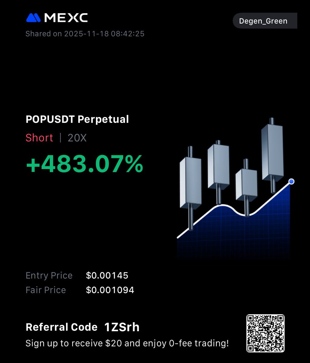 Degen_Green's tweet image. Used this same strategy on $XAN and $POP and it came out a 11x win.

Charts keeps moving exactly how i explained it on my previous tweet.

 People asking “how do you manage to using 50x - 100x on trades”

Stay turned 🔔 
Will drop a tweet explaining that soon!!