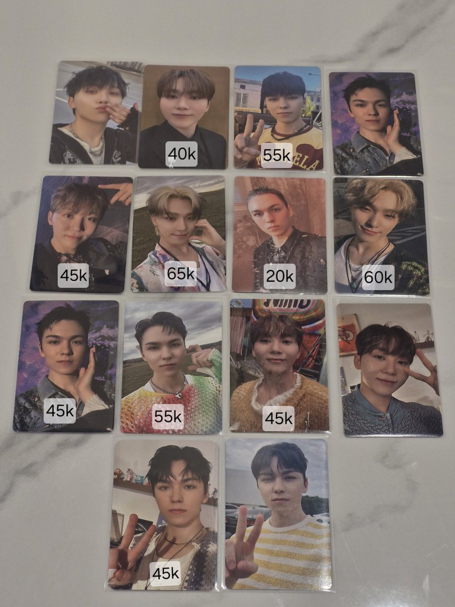 WTS (Want To Sell)
Photocard seventeen ready ina

✅️Bisa satuan pc up 100k
✅️Minim take 2 pc 
✅️Keep event with dp 
✅️Co shopee
🏠Dom surabaya

Tag wts pc scoups jeonghan joshua jun hoshi wonwoo woozi the8 dk mingyu seungkwan verno dino svt photocard