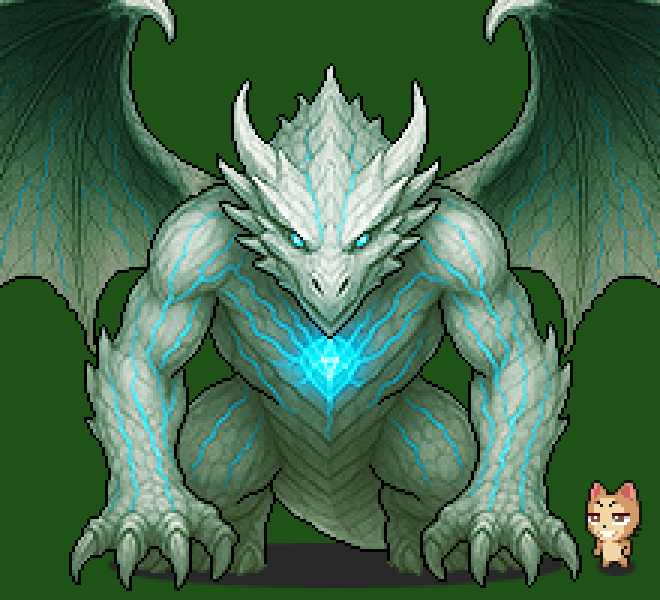 ムギにとって重要な存在の竜です(^^♪
当初は彼がラスボスの企画でしたが、迷走して登場すらしないかも"(-""-)"ｯﾄｶｲｯﾃﾗｽﾎﾞｽﾆｼﾀﾘｼﾃ
猫が弓で戦う「弓猫のムギ」制作中！
#ゲーム開発 #ゲーム制作