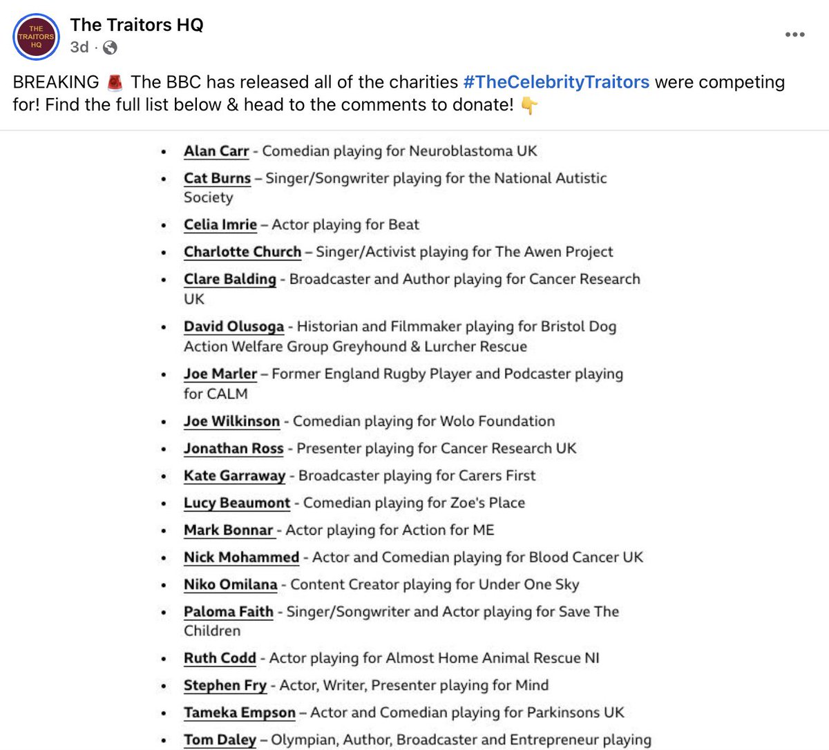 Jura_Harris's tweet image. This is what I wanted to hear on #CelebrityTraitors final night! Thank you @DavidOlusoga 🫶🏻👏🏻👏🏻 See you Saturday night in Edinburgh. So looking forward to it. #FrontRow 
#BristolDawgGreyhoundLurcherRescue