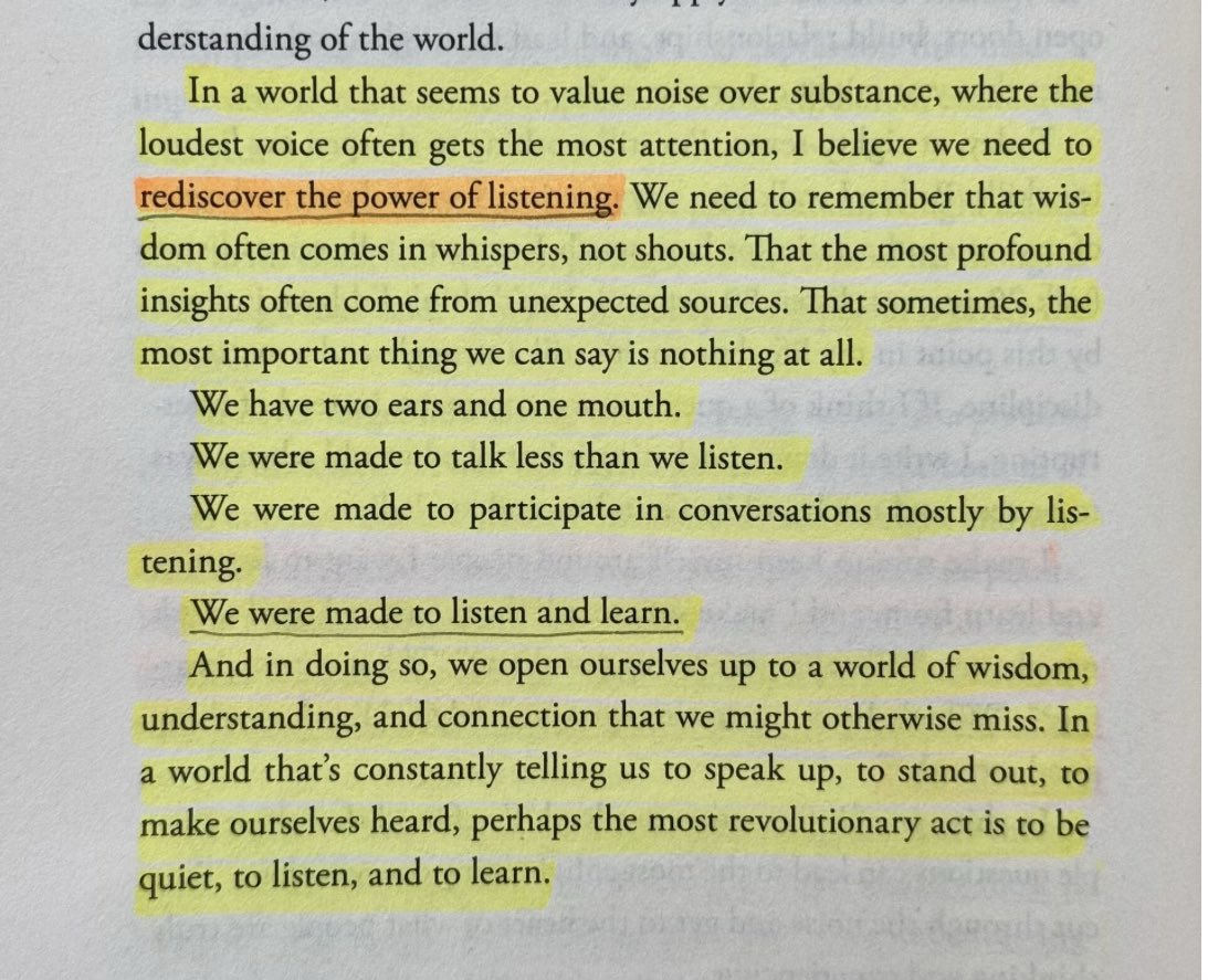 Late American basketball player, coach and author George Raveling on the power of listening:

Source: <a href="/readswithravi/">Reads with Ravi</a> ‘s Newsletter