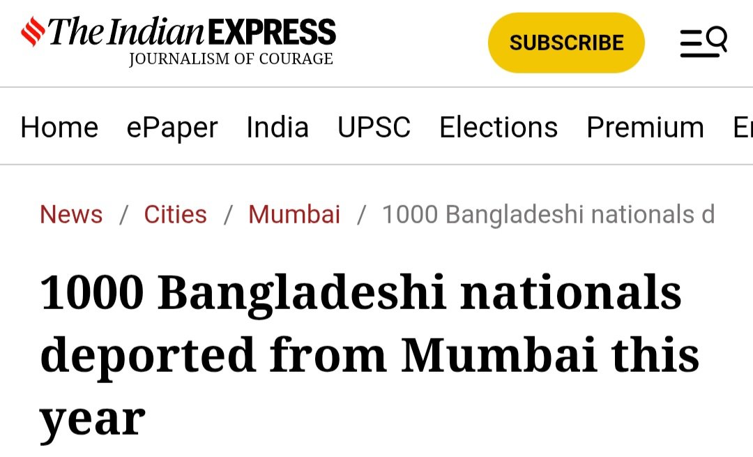 AskAnshul's tweet image. Mumbai Police have deported 1,001 Bangladeshis till 17th November this year, which is over six times the number of people deported in 2024.

While this is a commendable start by the Maharashtra govt, much more needs to be done. Every state must conduct drives to identify and…