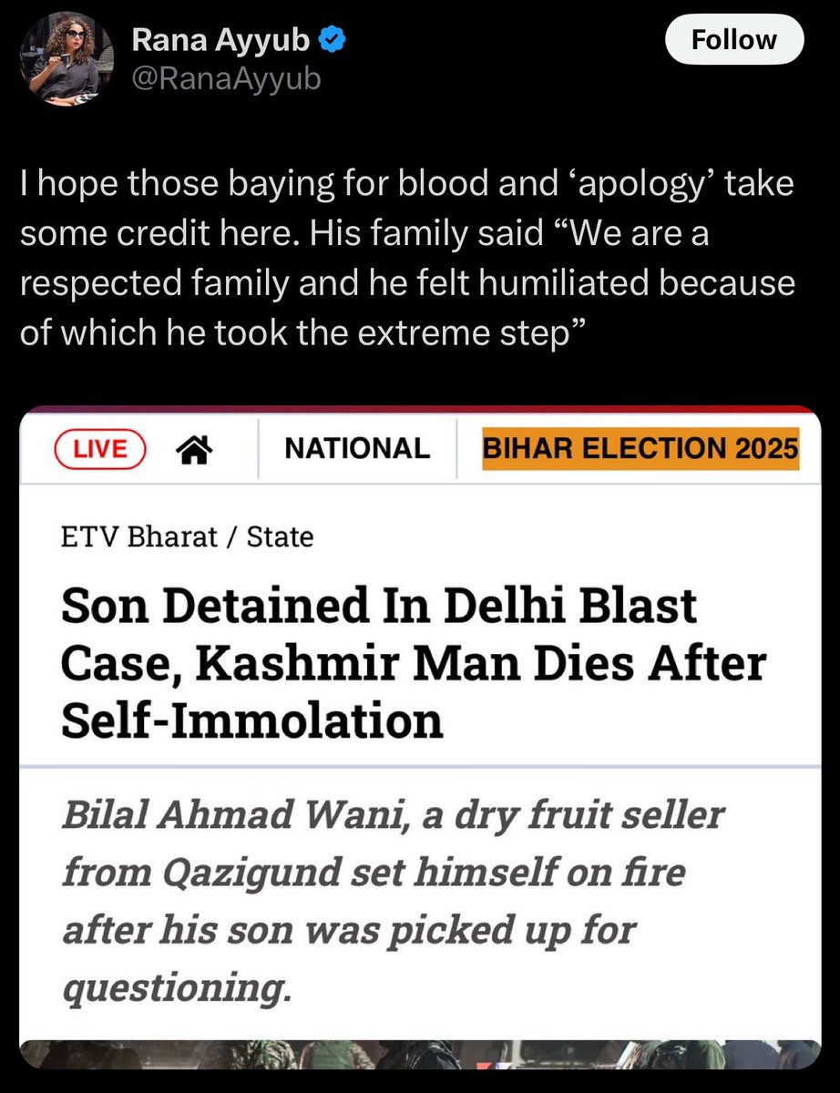 ZZoariah's tweet image. What shocks me isn’t just the Red Fort terror attack accused recording a “martyrdom” tape it’s how normalised this vocabulary has quietly become.

Not in caves, not in foreign camps, but in everyday religious circuits we pretend are harmless.

A father’s death is tragic.

But…