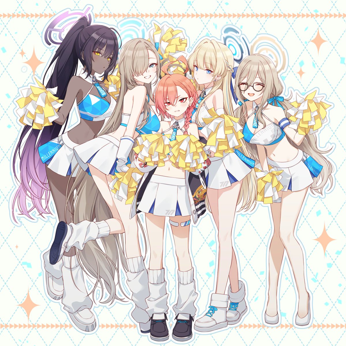 チアC&amp;C💛💙　#ブルアカ