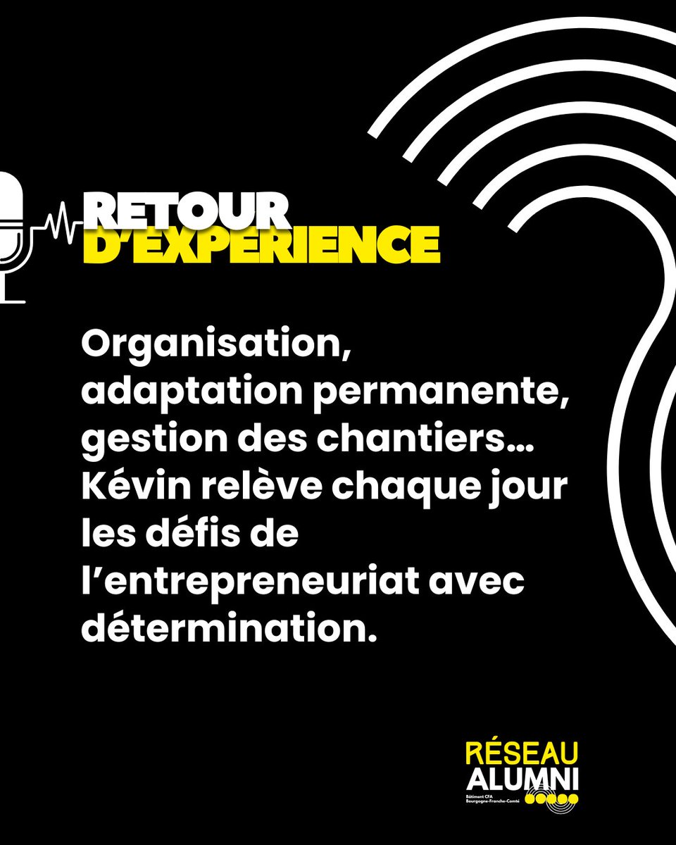 BATIMENTCFA_BFC's tweet image. 🟡 [RÉSEAU ALUMNI - RETOUR D’EXPÉRIENCE] 🤝
De l’#apprentissage à l’#entrepreneuriat : le parcours inspirant de Kévin JOYEUX, un jeune artisan carreleur !
Chef d’entreprise, il incarne la persévérance, le goût du défi et la passion du métier manuel.
➡️ reseau-alumni-batimentcfa-bfc.com/fr