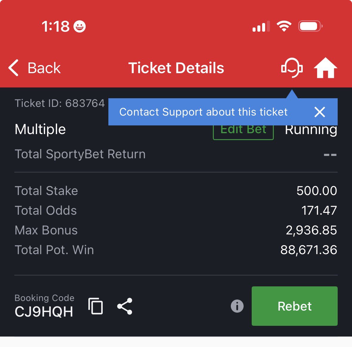 171 odds at sporty bet 

Code ▶️CJ9HQH

longshot  😇, see you at the winning side