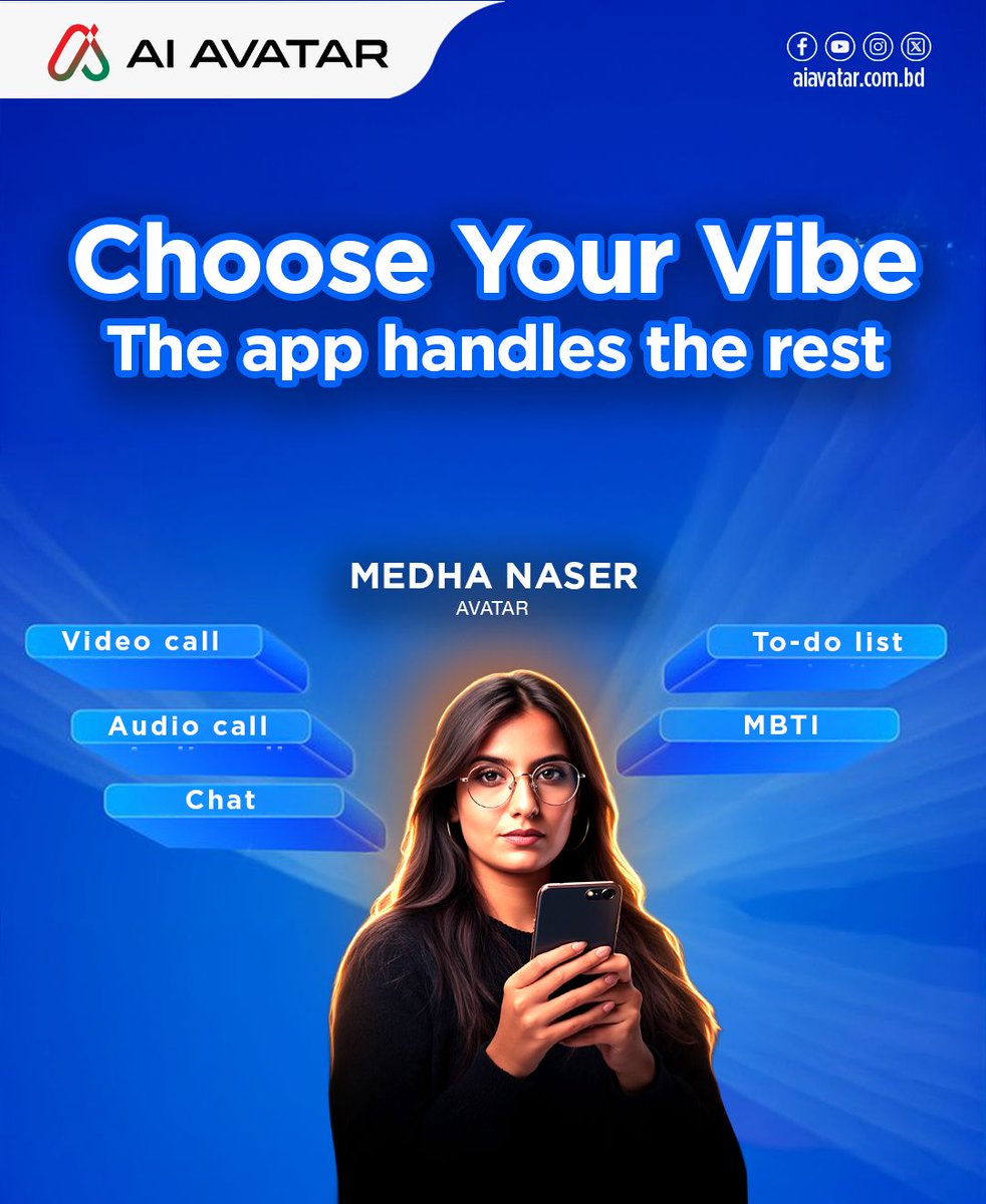aiavatarbdltd's tweet image. Some days need a conversation
Some days need clarity
With Ai Avatar, pick the vibe and unlock the features that match
The rest unfolds effortlessly

#AIAvatarBangladesh #ChooseYourVibe #SmartSupport #NextGenAI #DigitalEase