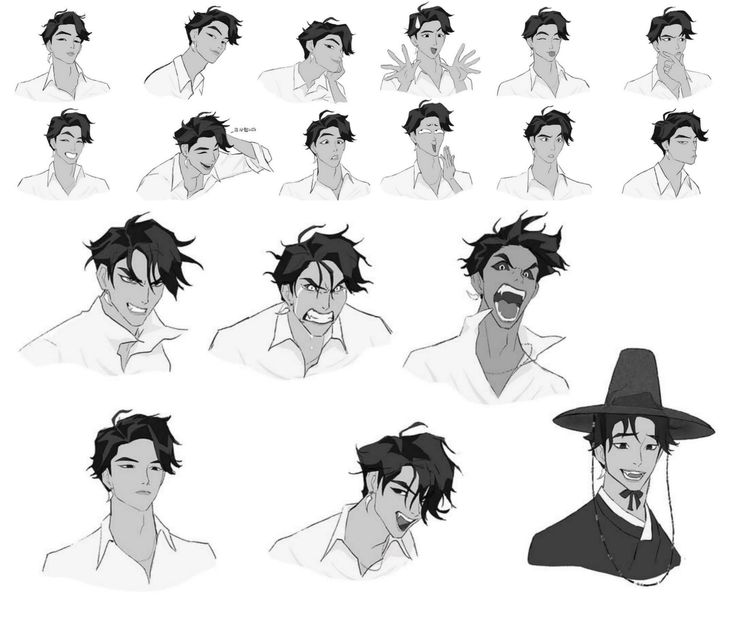 alexbutfunnier's tweet image. uhhhhhhhhhhh idk what to post so here&apos;s big 4 expression sheets by scott watanabe