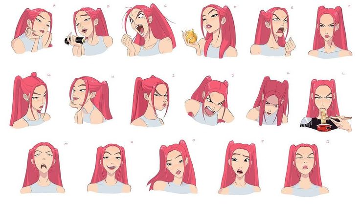 alexbutfunnier's tweet image. uhhhhhhhhhhh idk what to post so here&apos;s big 4 expression sheets by scott watanabe