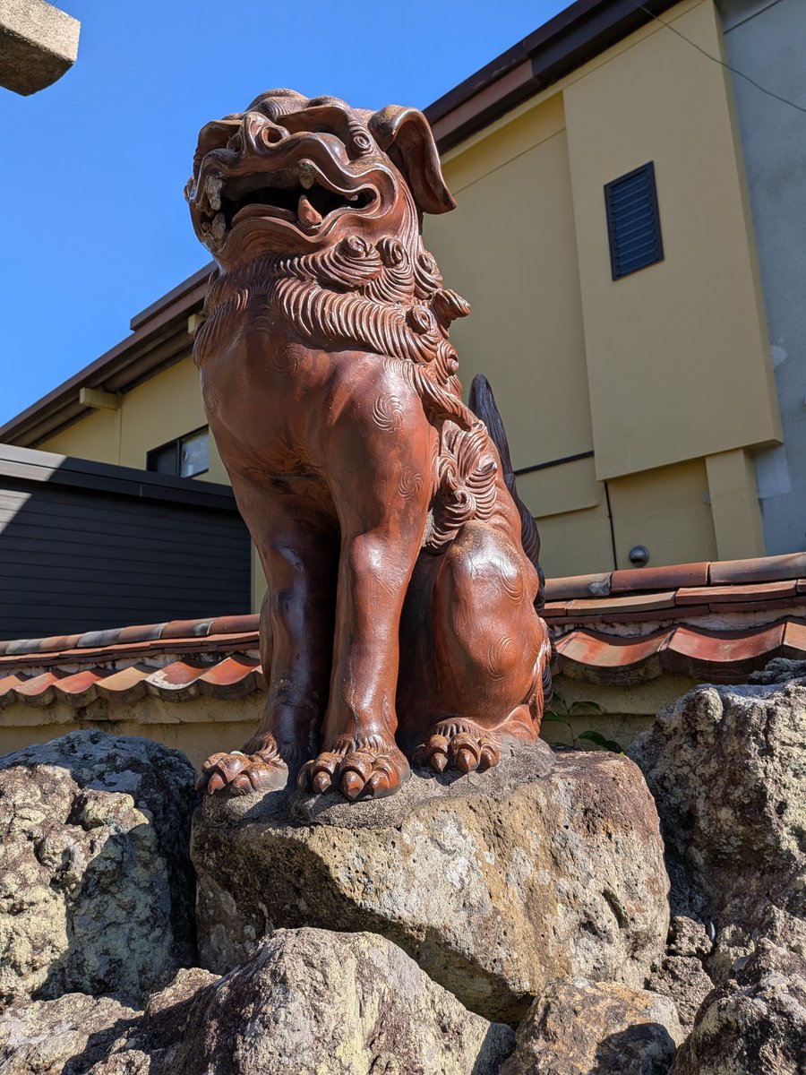 天津神社⛩️ 狛犬も備前焼✨ #岡山県 #備前市 #備前焼