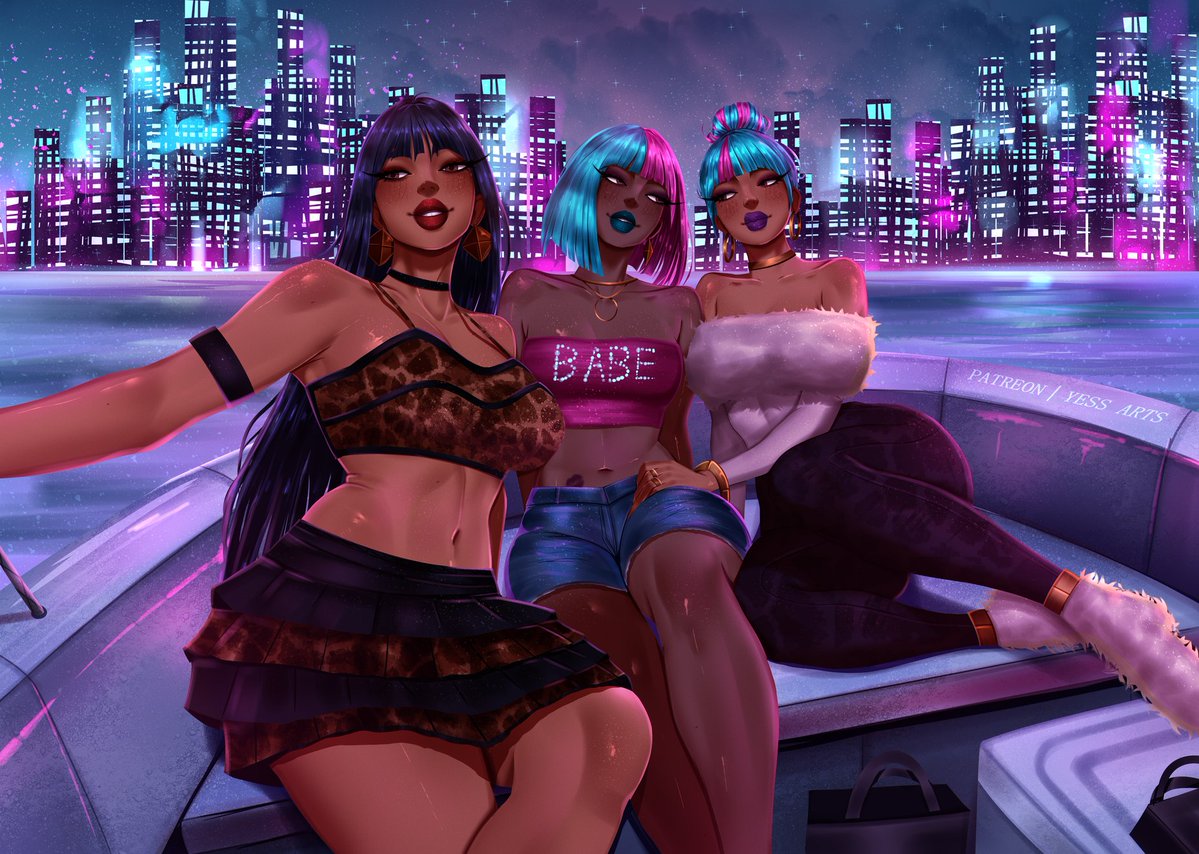 Prism, Qiyana and Chel girls night!  💅🏻✨

From Dispatch, LoL and RteD 💖 (I love them sm I wanted to draw them as friends)