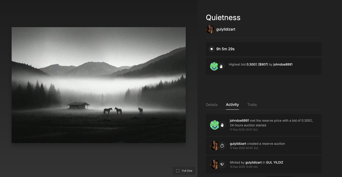 GM 🩶

9 hours left until the auction ends on <a href="/SuperRare/">SuperRare</a> 
You can read more about my collection from my pin. 

superrare.com/gulyildizart