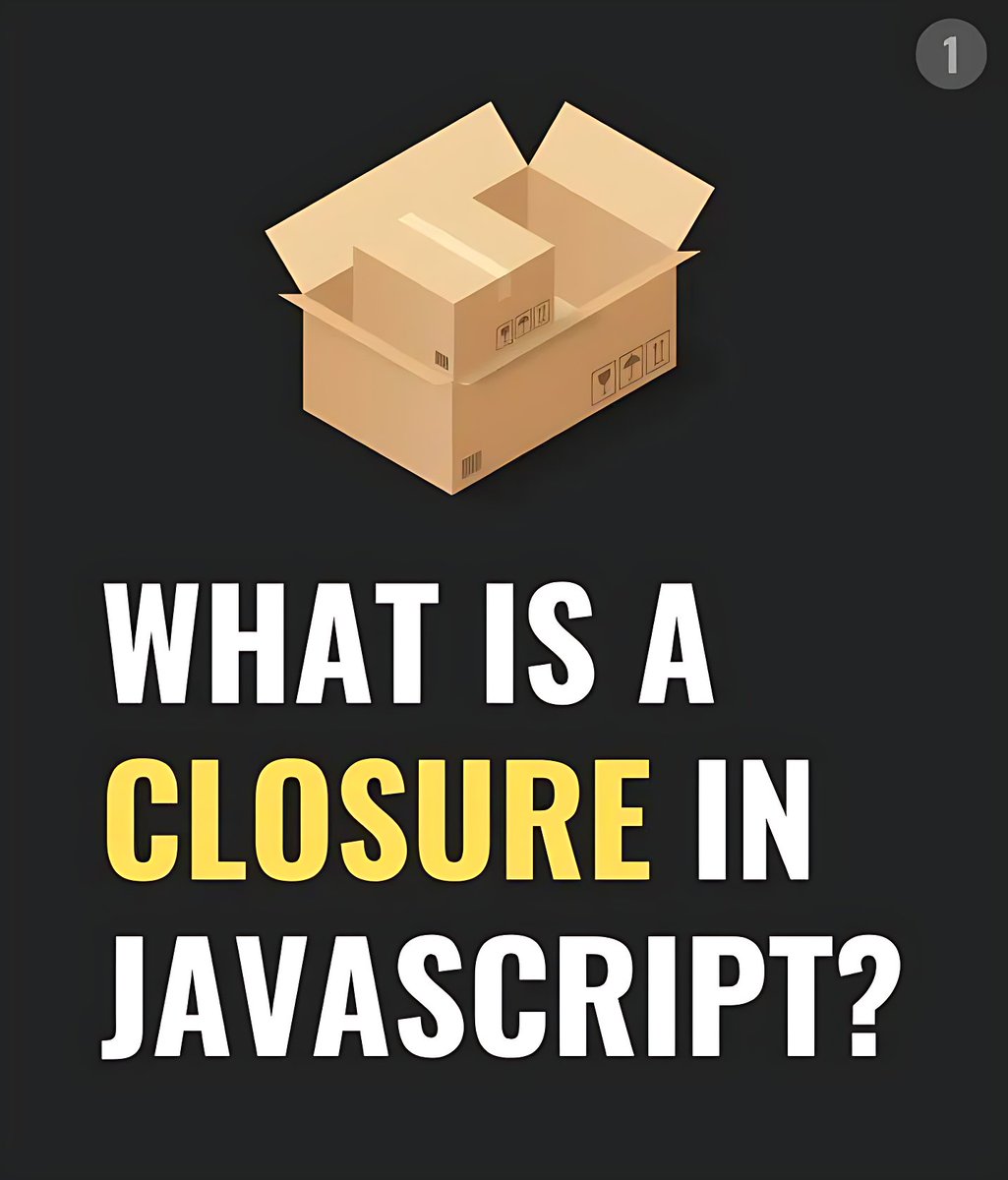 11xcoder's tweet image. Master the most fundamental JavaScript concept: 

 #JavaScript #Closures #CodingTips #AdvancedJS #WebDevelopment