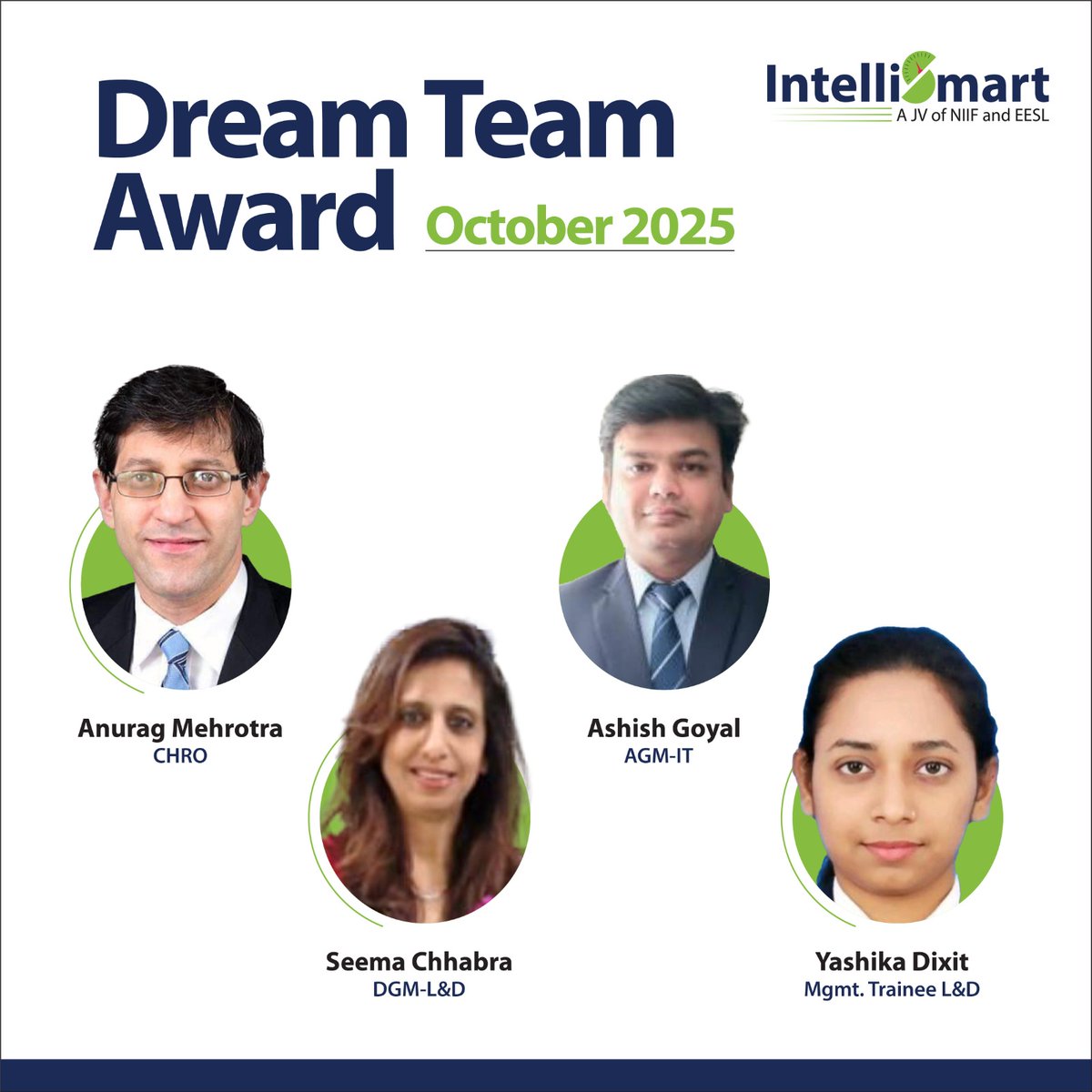 Intelli_Smart's tweet image. Congratulations to the winners of the Dream Team Award as part of @Intelli_Smart&apos;s Rewards &amp;amp; Recognition Program for October 2025. Your exceptional collaboration, dedication and ownership continue to set new benchmarks across the organisation. Here’s to many more milestones…