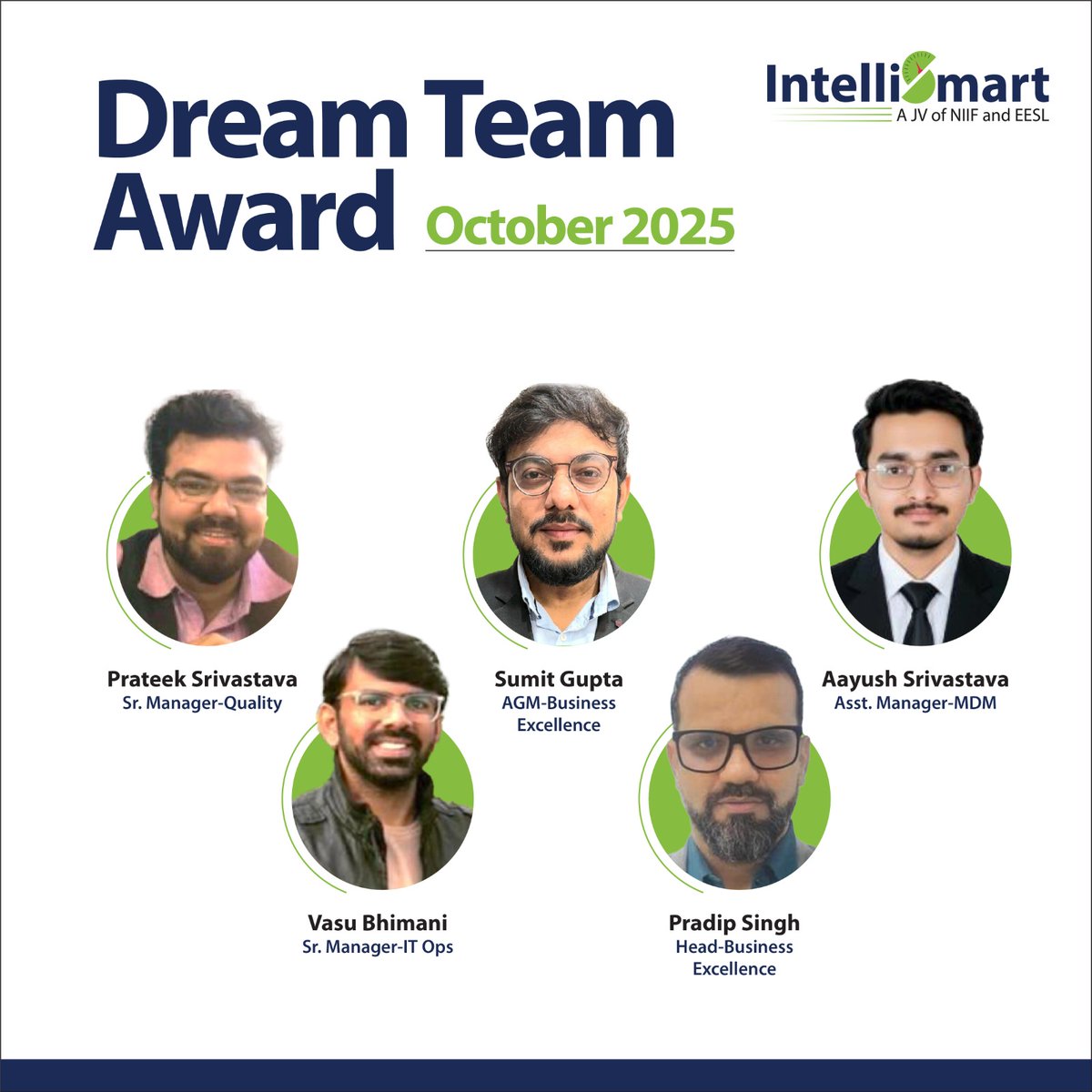 Intelli_Smart's tweet image. Congratulations to the winners of the Dream Team Award as part of @Intelli_Smart&apos;s Rewards &amp;amp; Recognition Program for October 2025. Your exceptional collaboration, dedication and ownership continue to set new benchmarks across the organisation. Here’s to many more milestones…