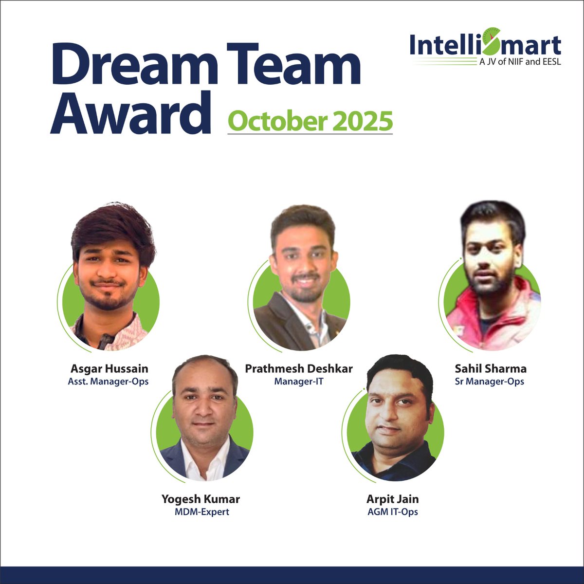 Intelli_Smart's tweet image. Congratulations to the winners of the Dream Team Award as part of @Intelli_Smart&apos;s Rewards &amp;amp; Recognition Program for October 2025. Your exceptional collaboration, dedication and ownership continue to set new benchmarks across the organisation. Here’s to many more milestones…