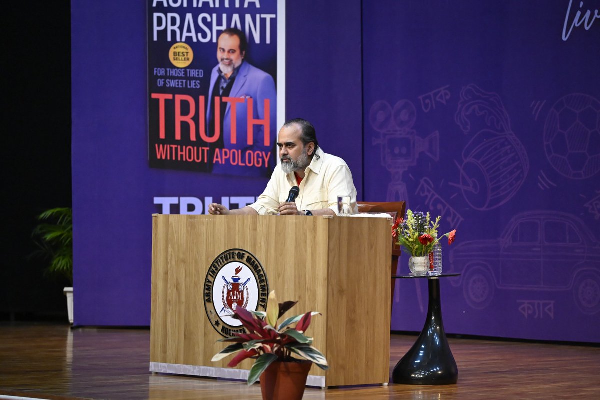 AIMK_Official's tweet photo. A powerful session at AIMK with Acharya Prashant on Truth Without Apology ✨
His insights on clarity, courage &amp; conscious living left our students deeply inspired.
Grateful for his wisdom and presence.

#AIMK #AcharyaPrashant #TruthWithoutApology

@Advait_Prashant https://t.co/BrRV92zOjV