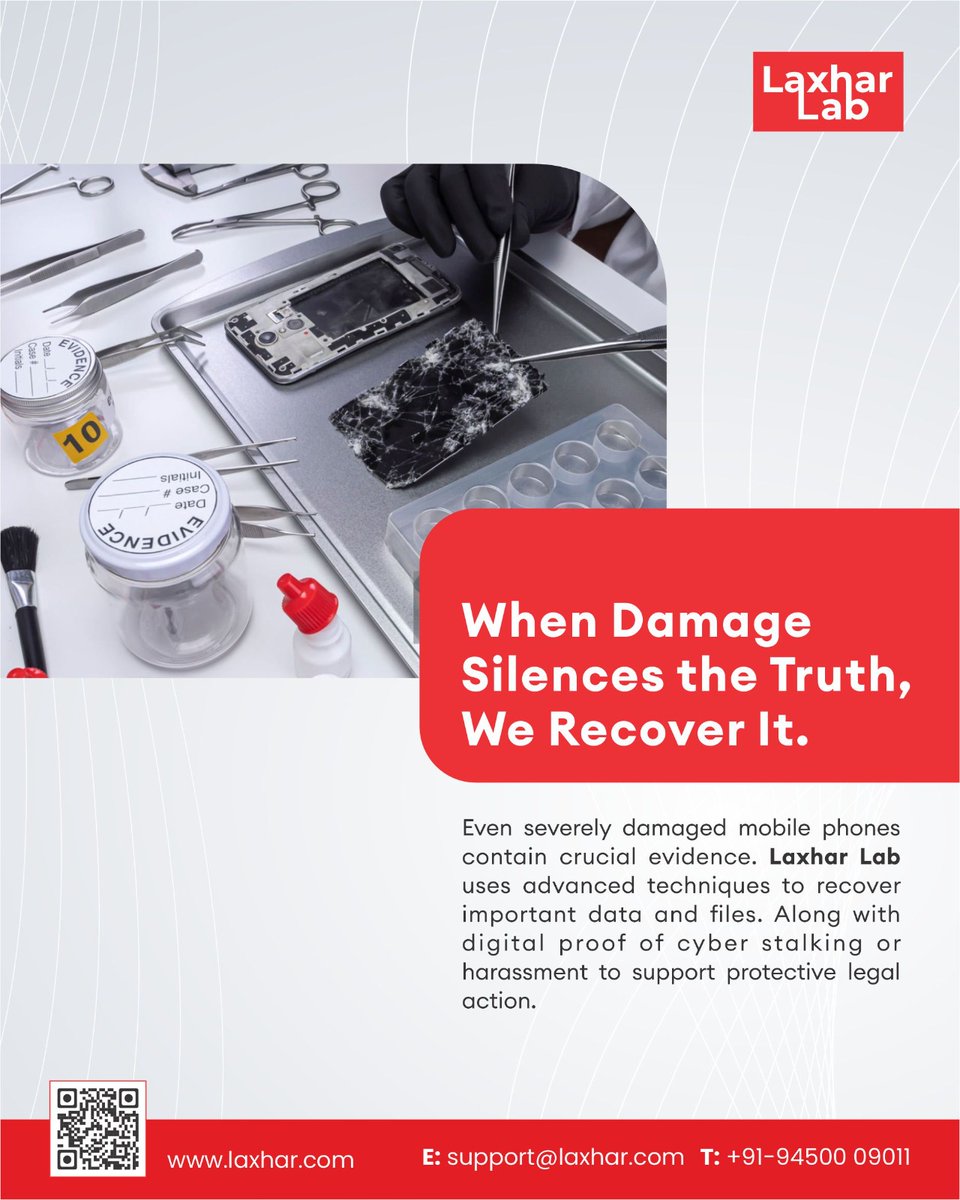 laxharlabs's tweet image. Build stronger legal strategies with stronger evidence.
Choose Laxhar Lab for expert digital forensics.
Explore More :- laxhar.com
#DigitalForensics #digitalevidence #DigitalEvidence #laxharlab
