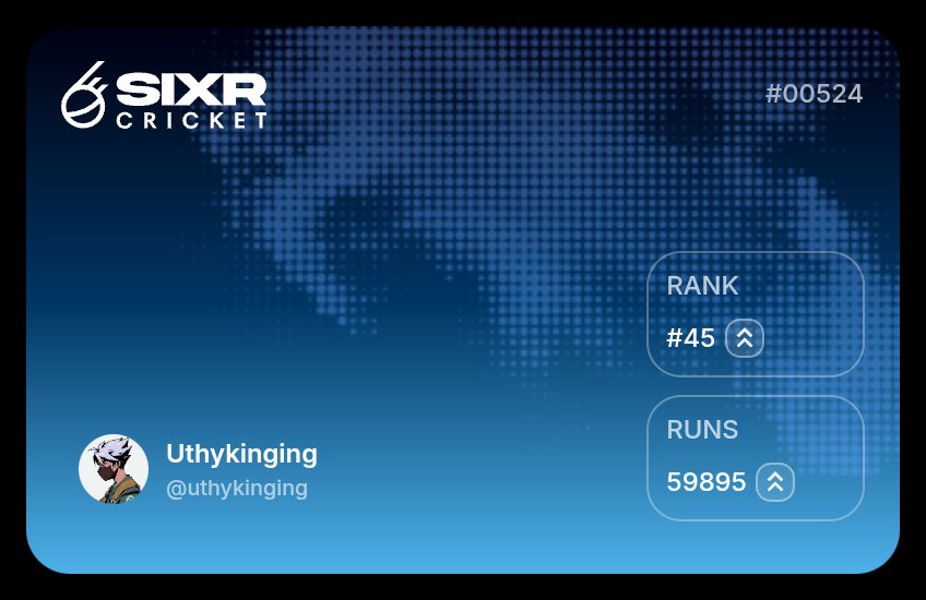 uthykinging's tweet photo. My daily routine 

▪️ Start the day awake and focused
▪️ Take a moment to pray
▪️ Talk all things @SIXR_cricket
▪️ Engage with $SIXR posts

gSIRX Champs, Keep the momentum going https://t.co/RDJxqcaqyi