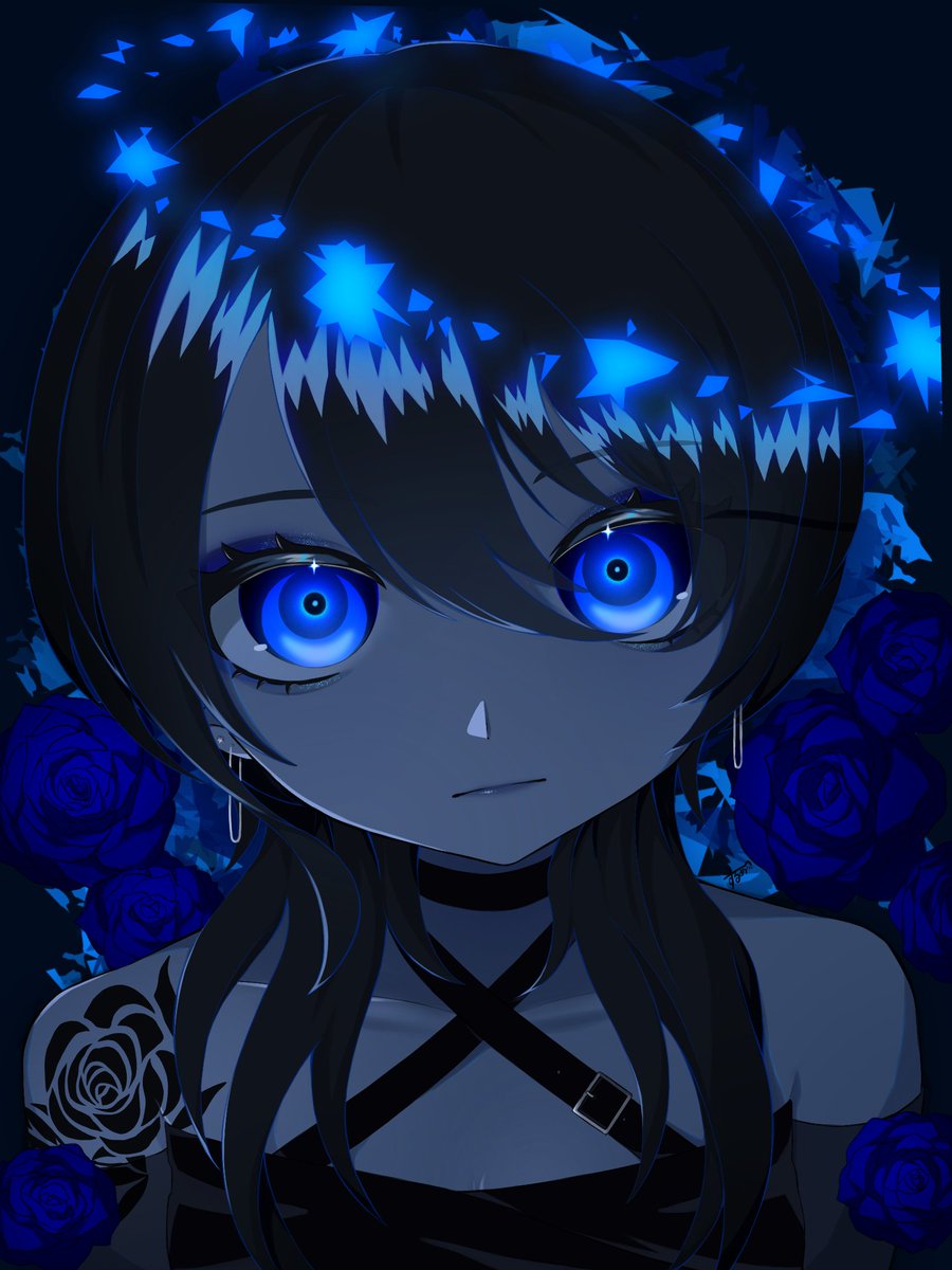 _ika283__'s tweet photo. 💙🥀

 #イラスト
 #創作
 #薔薇  #青 https://t.co/rjw67QYoCs