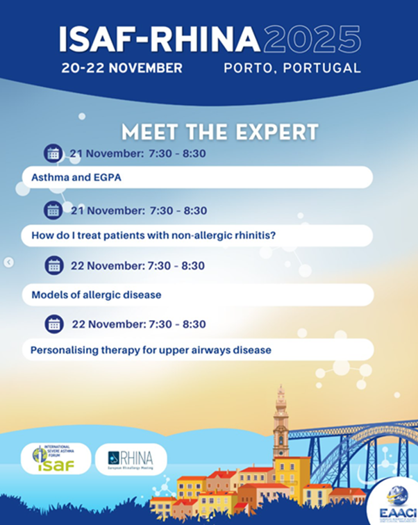 EAACI_JM's tweet image. 📍 ISAF-RHINA 2025 is heading to Porto 🇵🇹!
📅 20–22 Nov |
🔗 eaaci.createsend1.com/t/d-i-sultyik-…
#ISAFRHINA2025 #EAACI #JMs