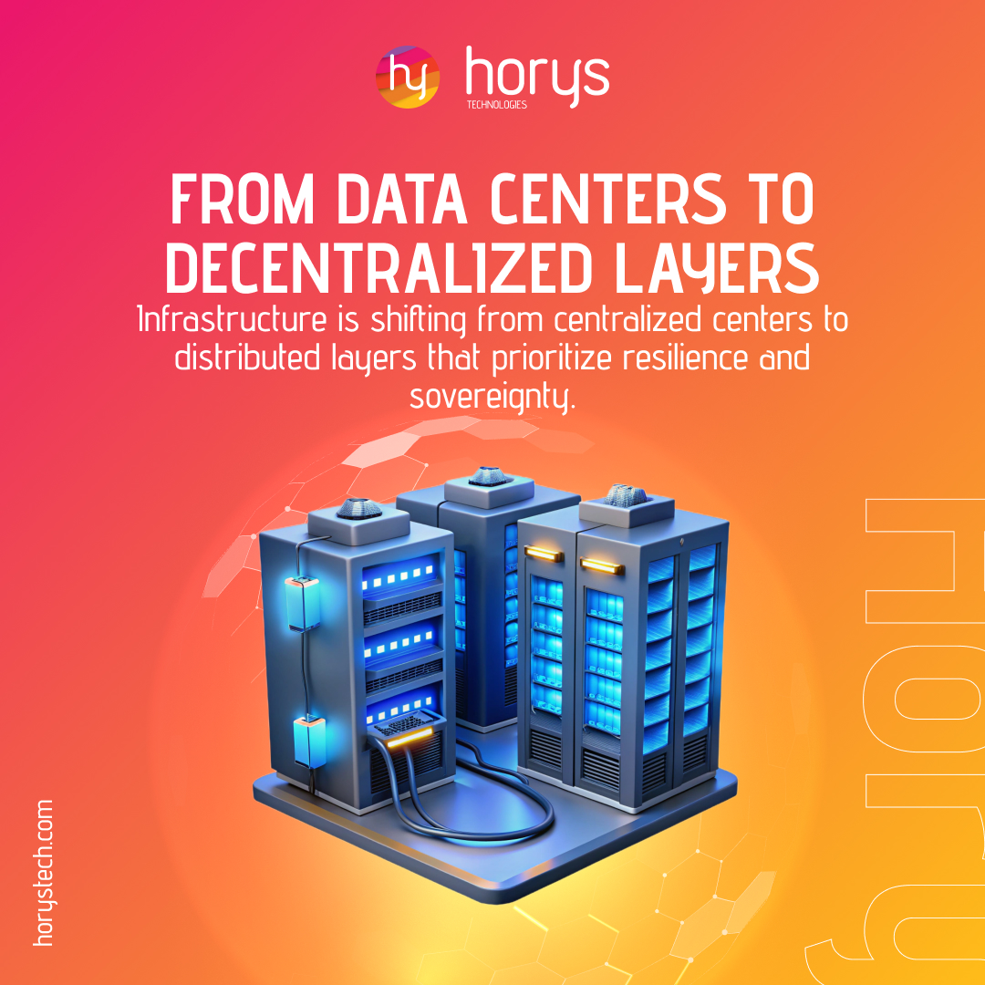 horystech's tweet image. 🏢➡️🌐 The future of infrastructure is no longer confined to physical centers. Horys leads the shift from centralized control to distributed digital layers that connect the world. ⚙️

#Horys #VirtualInfrastructure #Web3Evolution #TechLeadership