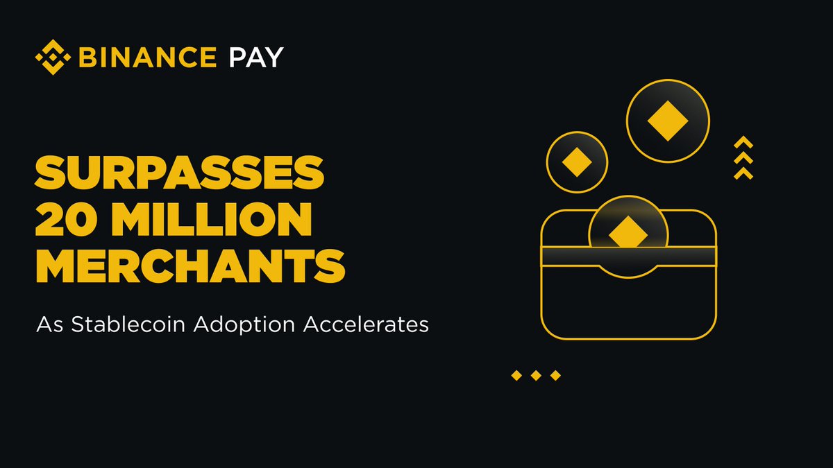 Binance Pay has surpassed 20 million merchants worldwide — that’s a 1,700x growth in just 10 months! 🤯

Ready to learn how crypto is reshaping the future of payments globally? 

Read more 👉 binance.com/en/blog/paymen…