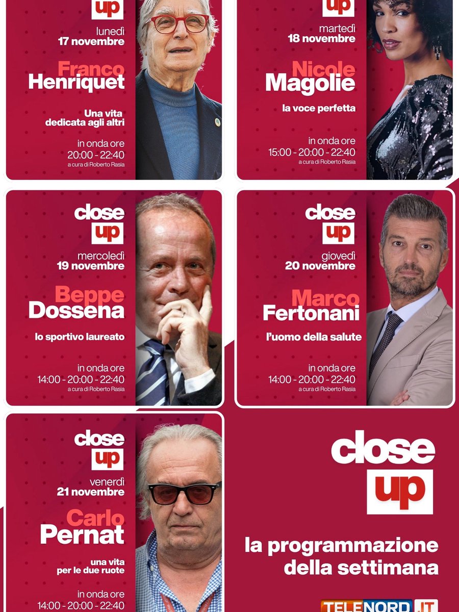 I meravigliosi ospiti della mi trasmissione #TV di questa settimana!
Buona visione su Telenord e Telenord.it o on demand su telenord.it/close-up/