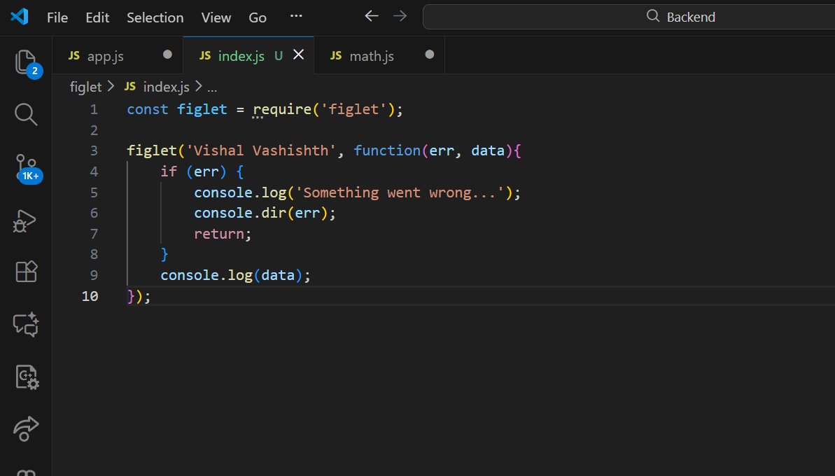 Vishal_VP_'s tweet image. Day 72✅of #100DaysOfCode

Another fun day with #NodeJS

• Installed multiple #packages using npm

• Learned how to import &amp;amp; use modules in different files

• Tried out the figlet package — turning text into #cool ASCII art

 #Backend #CodingJourney #WebDevelopment #Coding