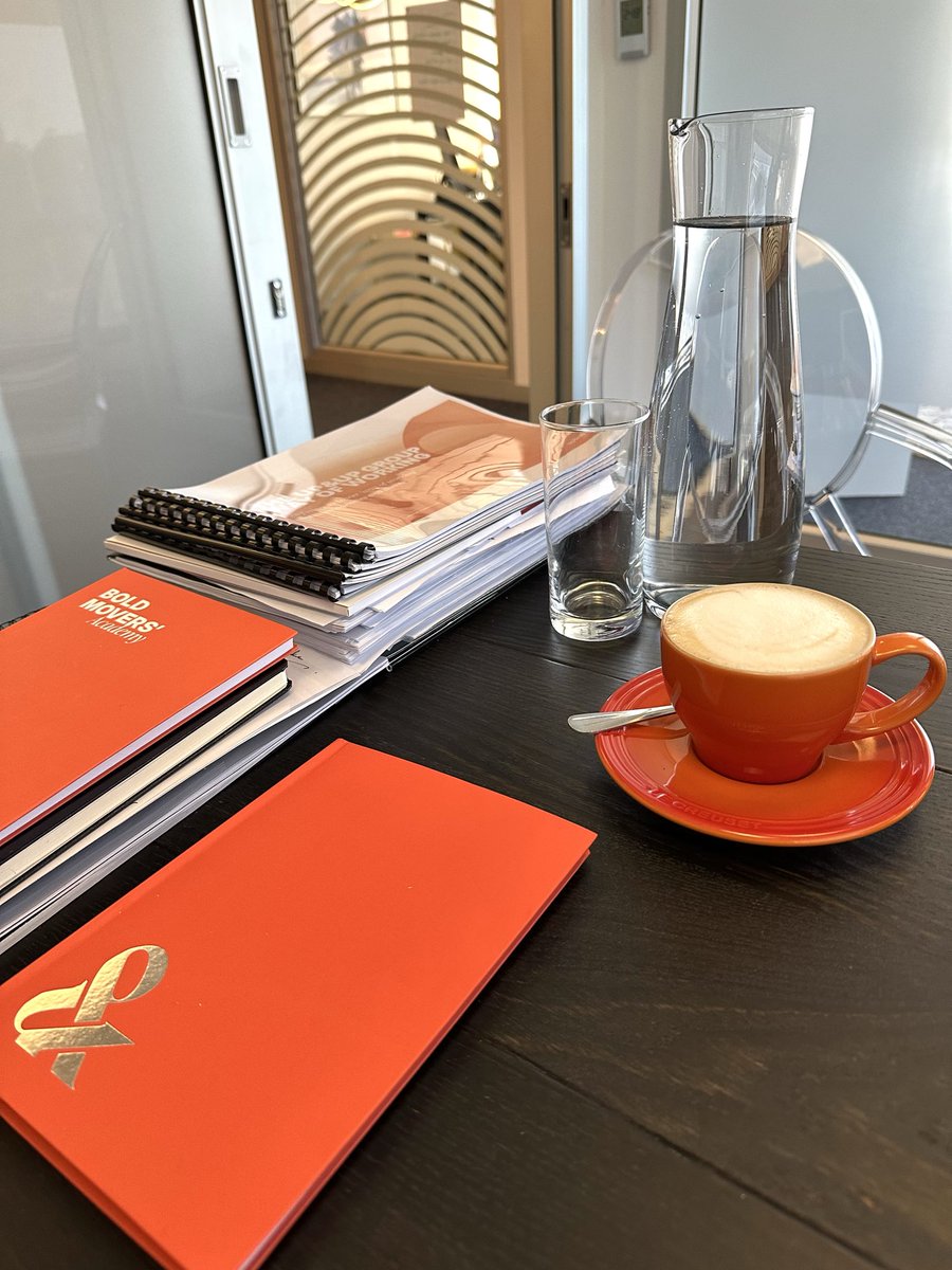 My desk looking very The Up&amp;Up Group “tangerine” this morning. Just got my morning cuppa and it made me smile, how many internal touchpoints are landing our new #branding. 

I guess when you rebrand, it’s always better to err on the side of overkill than subtlety. Just waiting