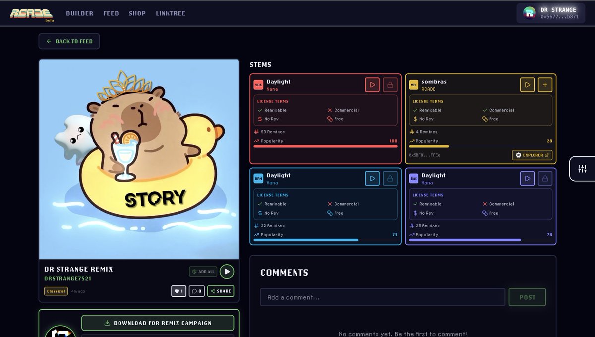 web3_assest's tweet image. @rcade_co complete remix guide 

Step 1. Visit Rcade’s official site or their Discord and open the builder page.

Step 2. Connect your wallet so the site can save and publish your work.

Step 3. Pick a starting track. Choose a full song or a pack of sounds to work with.

Step 4.…