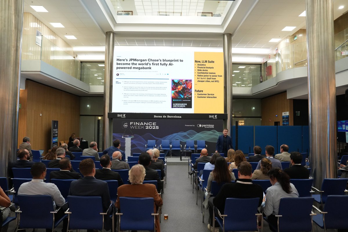 ealmirall's tweet image. Participem a la Finance Week 2025 Barcelona

💭 'Del futur de les finances i de com competir en aquest mercat'

👉 El treball de JPMorganChase és un bon mirall

@Esade @economiacat #mercat #finances #economia #financeweek2025 #barcelona